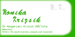 monika krizsik business card